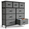 thumbnail image 1 of ZUNMOS Fabric Dresser for Bedroom 9 Drawer, Grey, 1 of 9