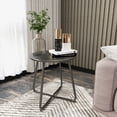 thumbnail image 1 of Yangming Side Table, Round Coffee Tea End Table for Living Room, Bedroom and Balcony, 1 of 7