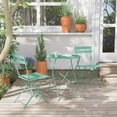 thumbnail image 1 of Yangming Steel Patio Bistro Set, Folding Outdoor Patio Furniture Sets, 3 Piece Patio Set of Foldable Patio Table and Chairs, 1 of 6