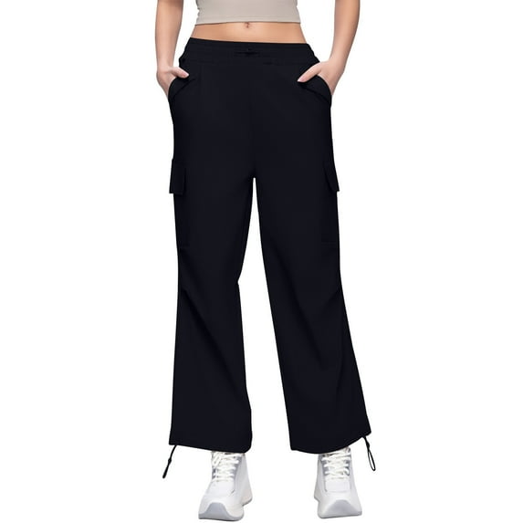 Yangnuo Cargo Pants Women Casual Pants for Women Womens Solid Color Drawstring Casual Pants Wide Leg Workwear Pants