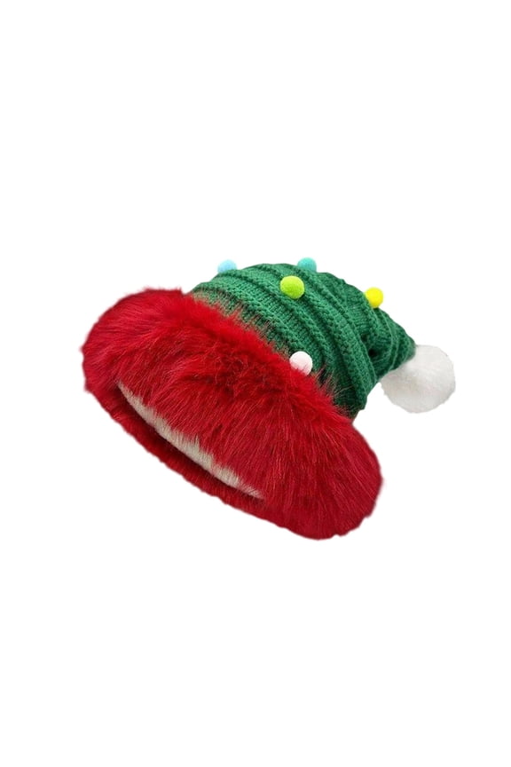 Cute Plush Faux Furry Christmas Hat 2025 Women Breathable Beach Baseball Hip Hop Hat Sun Hat