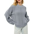 thumbnail image 1 of Yangnuo Fall Sweaters for Women 2025 Women's Fashion Solid Color Long Sleeve Round-Neck Hollow Sweater Leisure, 1 of 4