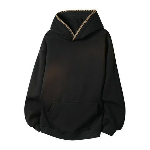 Yangnuo Fall Trendy Casual Comfy Solid Color Hoodies for Men Men's Solid Color Fashion Casual Loose Hooded Sweatshirt With Embroidery Youth Active Top Hooded Sweatshirts