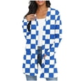 thumbnail image 1 of Yangnuo Fall Trendy Plaid Long Cozy Jackets Cardigan Women's Fashion Casual Printed Long Sleeved Shirt Cardigan Loose And Casual Tops, 1 of 5