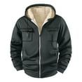 thumbnail image 1 of Yangnuo Mens Fashion Warm Fleece Lined Zip Up Hoodies with Pockets 2025 Men's Fleece Solid Color Long-sleeve Hooded Pocket Drawstring Top Coat, 1 of 4