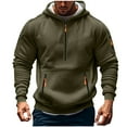 thumbnail image 1 of Yangnuo Mens Trendy Plus Size Comfy Hoodies Men Casual Fashion Solid Zipper Pullover Long Sleeve Hoodie With Pocket Sweatshirts, 1 of 5