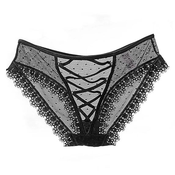 Yangnuo Sexy Seamless Underwear Cheeky Soft Panties for Women Underwear French Thin Perspective Mesh Lace Underwear Cropping Hip Lifting Low Waist Underwear