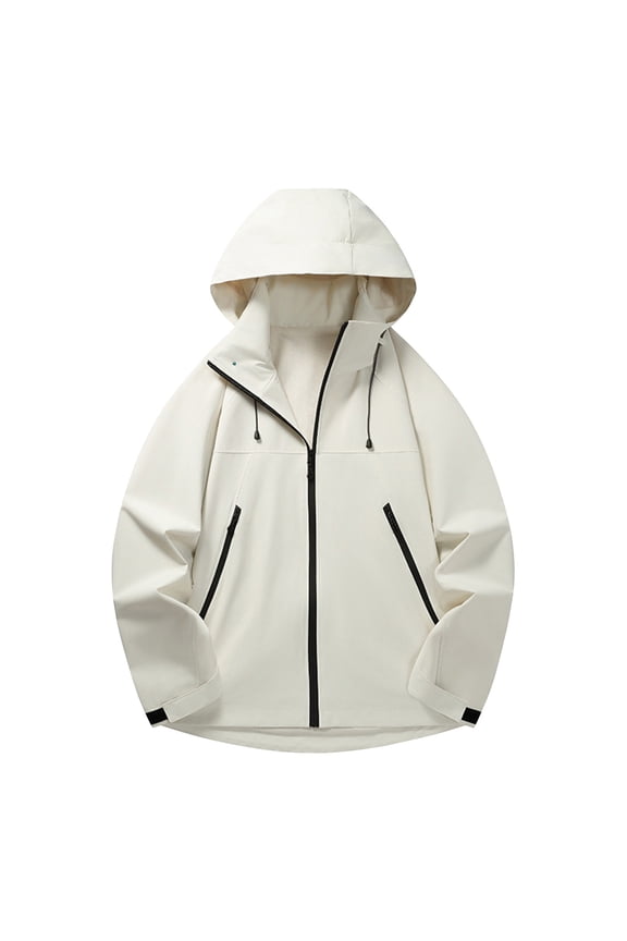 Sports Casual Windbreaker Jackets for Men Men's Outdoor Windproof And Waterproof Long Sleeved Hooded Jacket