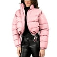 thumbnail image 1 of Yangnuo Trendy Fashion Cozy Warm Quilted Jackets for Women Ladies' Casual Colored Long-sleeved Hooded Jacket, 1 of 5