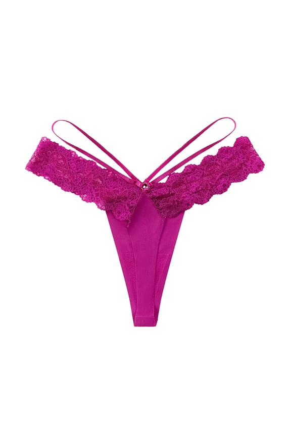 Women's Crisscross Strappy Lace Trim Thong Women's Thong With Lace Lace And Playful Low Waisted Thin Belt