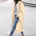 thumbnail image 1 of Yangnuo Women's Fashion Casual Solid Color Wool Coat With Button Closure and Functional Pockets Long Length Comfy Coat Jackets Fall Winter 2025, 1 of 6