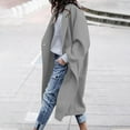thumbnail image 1 of Yangnuo Women's Fashion Casual Solid Color Wool Coat With Button Closure and Functional Pockets Long Length Comfy Coat Jackets Fall Winter 2025, 1 of 6
