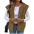 thumbnail image 1 of Yangnuo Womens Casual Fleece Warm Vest Jackets Womens Outwear Sleeveless Jackets Womens Ladies Winter Vests Sleeveless Fleece Jacket Zip Up Warm Drawstring Coat With Pockets Outerwear, 1 of 6
