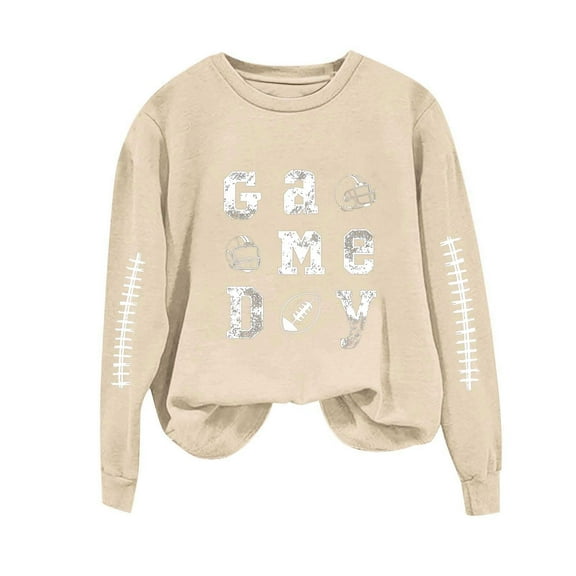 Yangnuo Womens Graphic Sweatshirts Women's Fashionable Loose Casual Printed Long Sleeved Sweatshirt Top