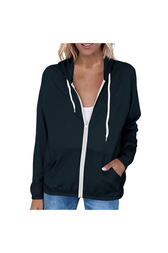 Womens Light-Weight Sports Jacket Women's Breathable Waterproof Sunscreen Outdoor Jacket