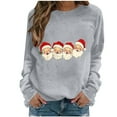 thumbnail image 1 of Yangnuo Womens Santa Claus Graphic Sweatshirts Women's Christmas Printed Fashionable Loose Casual Long Sleeved Top Regular Sleeve Hooded Sweatshirt, 1 of 4