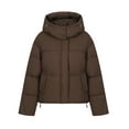 thumbnail image 1 of Yangnuo Womens Solid Color Warm Coat Jacket Ladies' Casual Colored Long-sleeved Hooded Jacket, 1 of 5