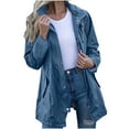 thumbnail image 1 of Yangnuo Womens Sports Casual Jacket Women Coat And Windproof Solid Jackets For Outdoor Hiking Trips Hooded Raincoat Windbreaker Tops, 1 of 5