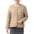 thumbnail image 1 of Yangnuo Womens Trendy Casual Warm Buttoned Puffer Jackets 2025 Winter Women's Lightweight Down Jacket Short And Winter Inner Liner Jacket, 1 of 5
