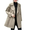 thumbnail image 1 of Yangnuo Womens Windbreaker Fashion Jackets Women's Solid Color Lapel Zipper Woolen Cardigan Long Sleeved Top Jacket, 1 of 5