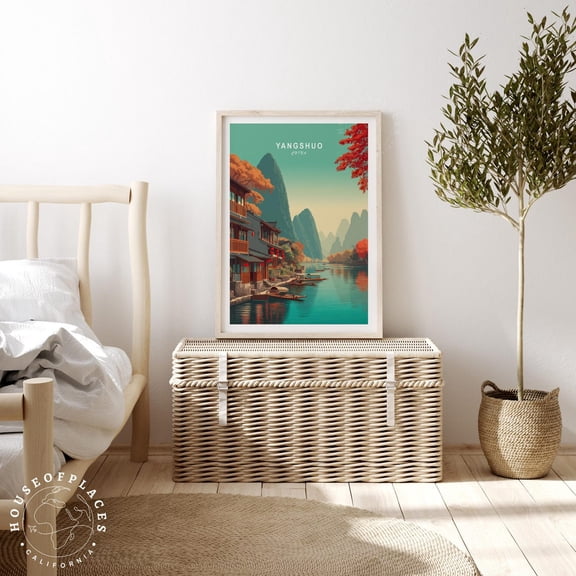 Yangshuo China Li River Wall Art Home Decor Unframed Paper Print