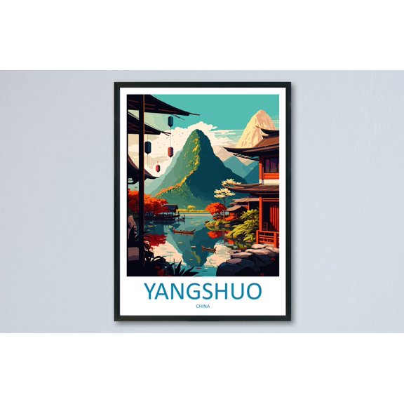 Yangshuo Scenic Travel Landscape China Wall Decor Unframed Paper Print