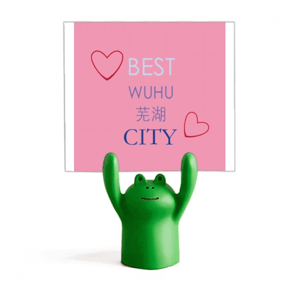 Yangtze River Wuhu Sign Art Deco  Fashion Memo Holder Cartoon Animal Frog Stand Decoration