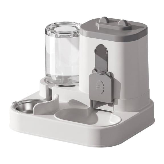 Yangxin Cat Bowl Automatic Feeder with Spill Proof Design with Water Fountain Pet Food Dispenser for Small Medium Large Cats Dogs