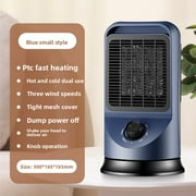 Yangzi Mini Space Heater, 800W PTC Ceramic Desktop Heater with Adjustable Thermostat, Quiet & Safe for Office, Bedroom, Dorm (White, 6.3" Compact)