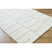 Yanka Bohemian, Transitional Area Rug - Off White, Light Silver - 3'11" x 5'7"