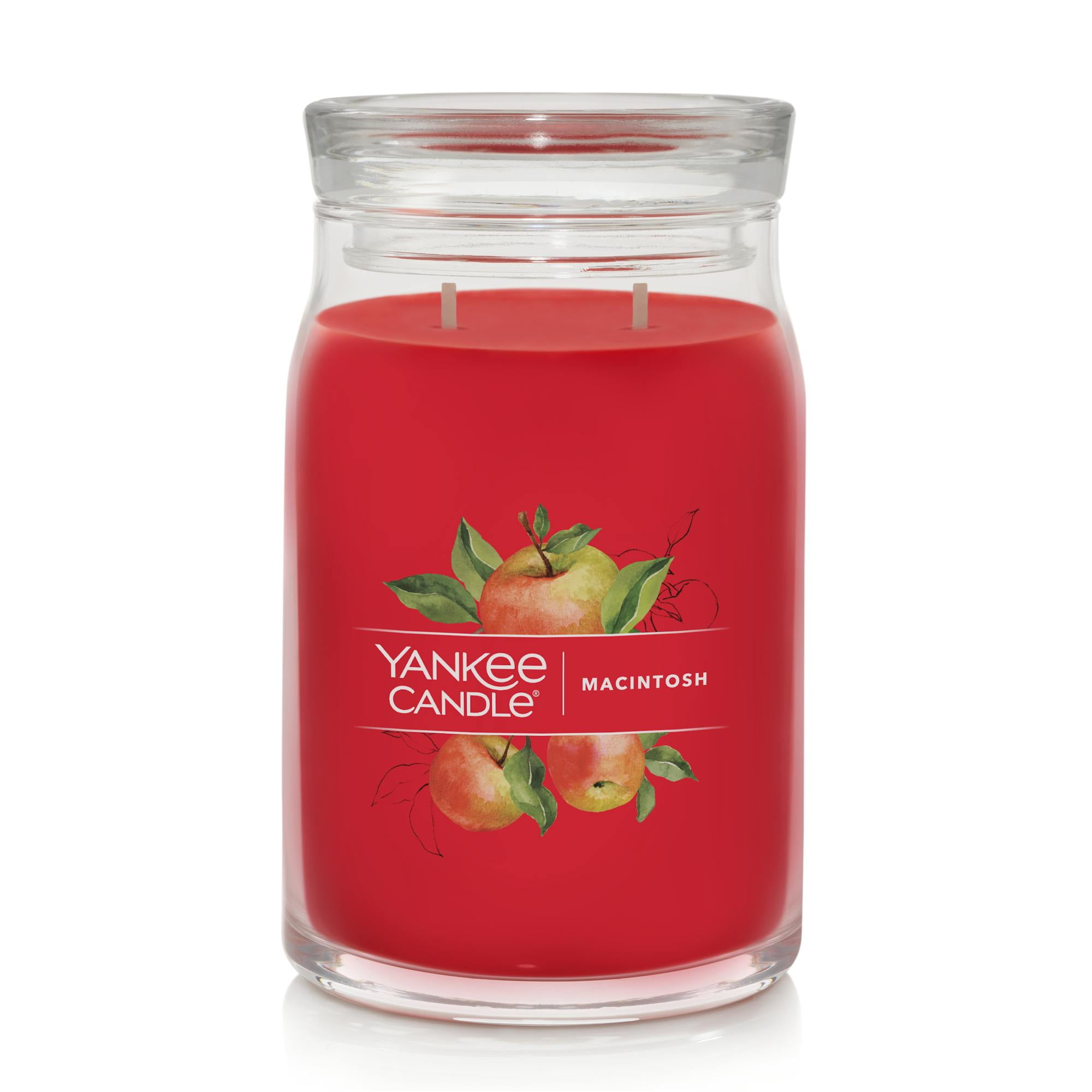 Large Red Macintosh Scented Soy Jar Candle