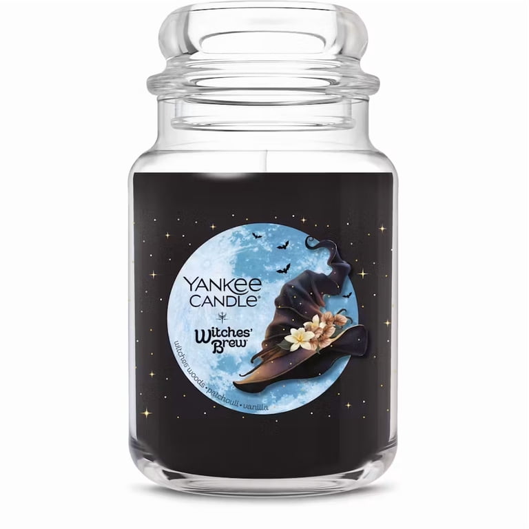 Yankee Candle, Halloween Large Witches' Brew Jar Candle, 22oz, Black
