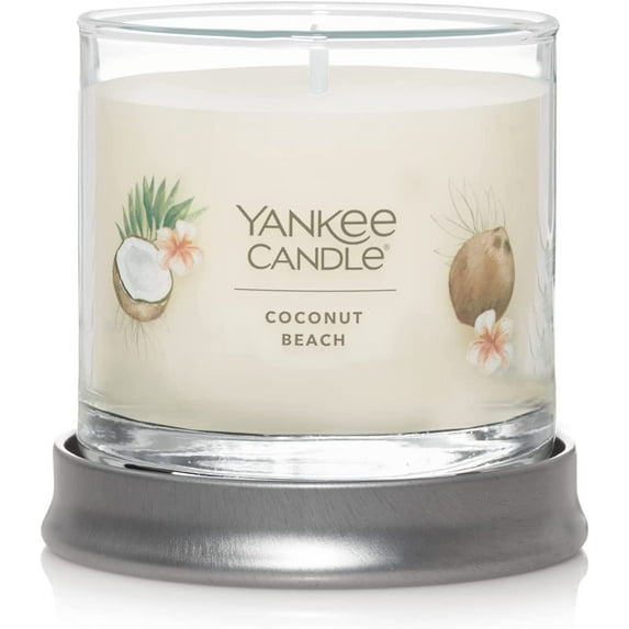 Yankee Candle Coconut Beach Scented Candle, Signature Collection Small Tumbler - Single Wick - 4.3oz