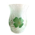 thumbnail image 1 of Yankee Candle 4 Leaf Clover Shamrocks Large Crackle Glass Hurricane Jar Candle Holder St Patrick's Day, 1 of 4