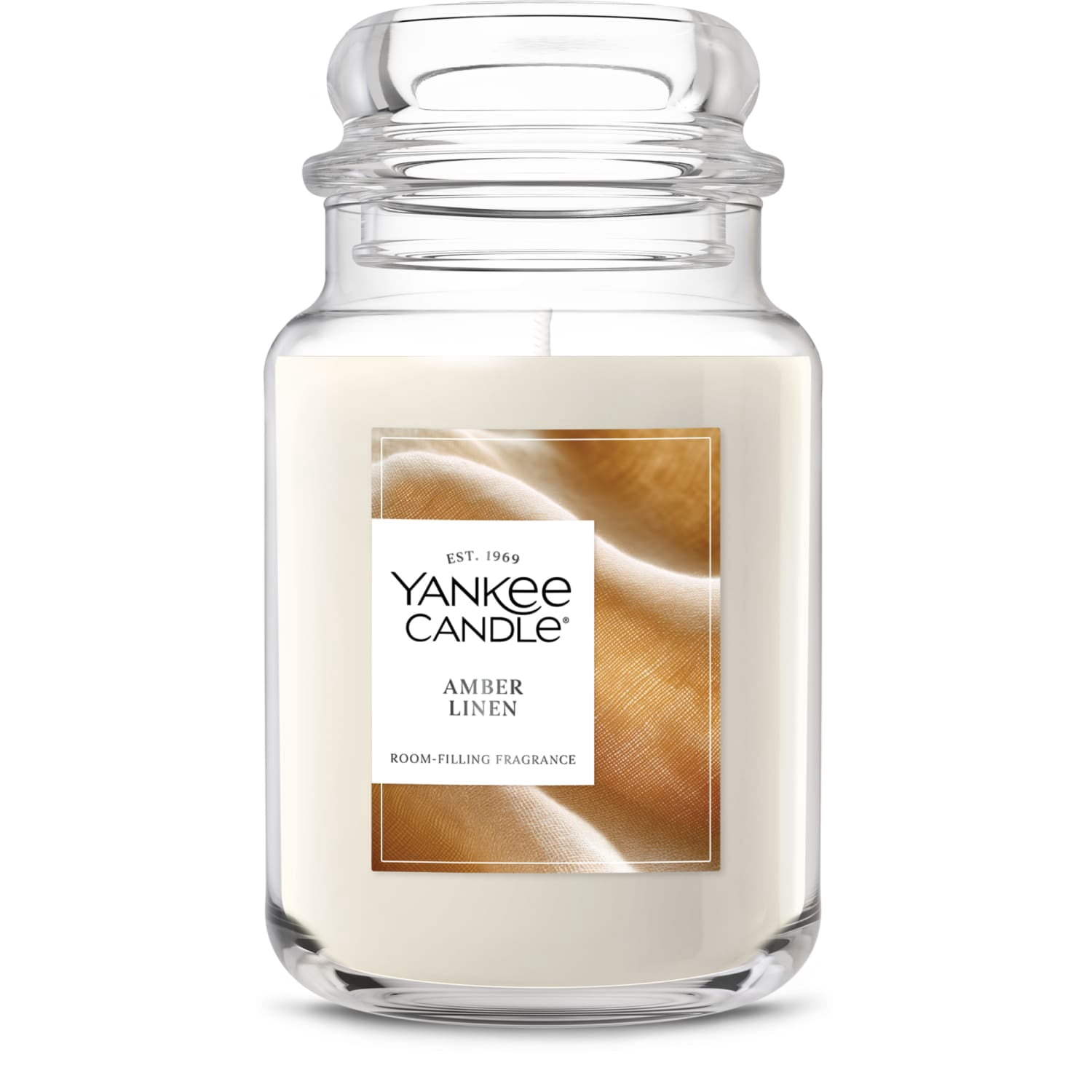 Yankee Candle Amber Linen Original Large Jar Scented Candles, 22 oz