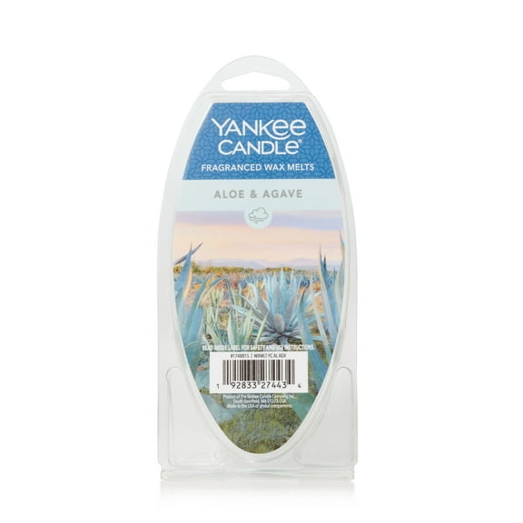 Yankee Candle Aloe & Agave​ Fragranced Wax Melts, 1 Pack of 6, 1 Pack of 6, 2.6 oz