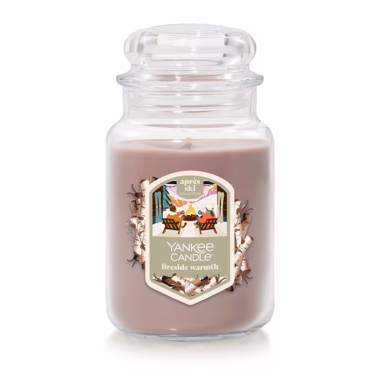 Yankee Candle Aprs Ski Collection - Fireside Warmth - Large Original Apothecary Jar Candle