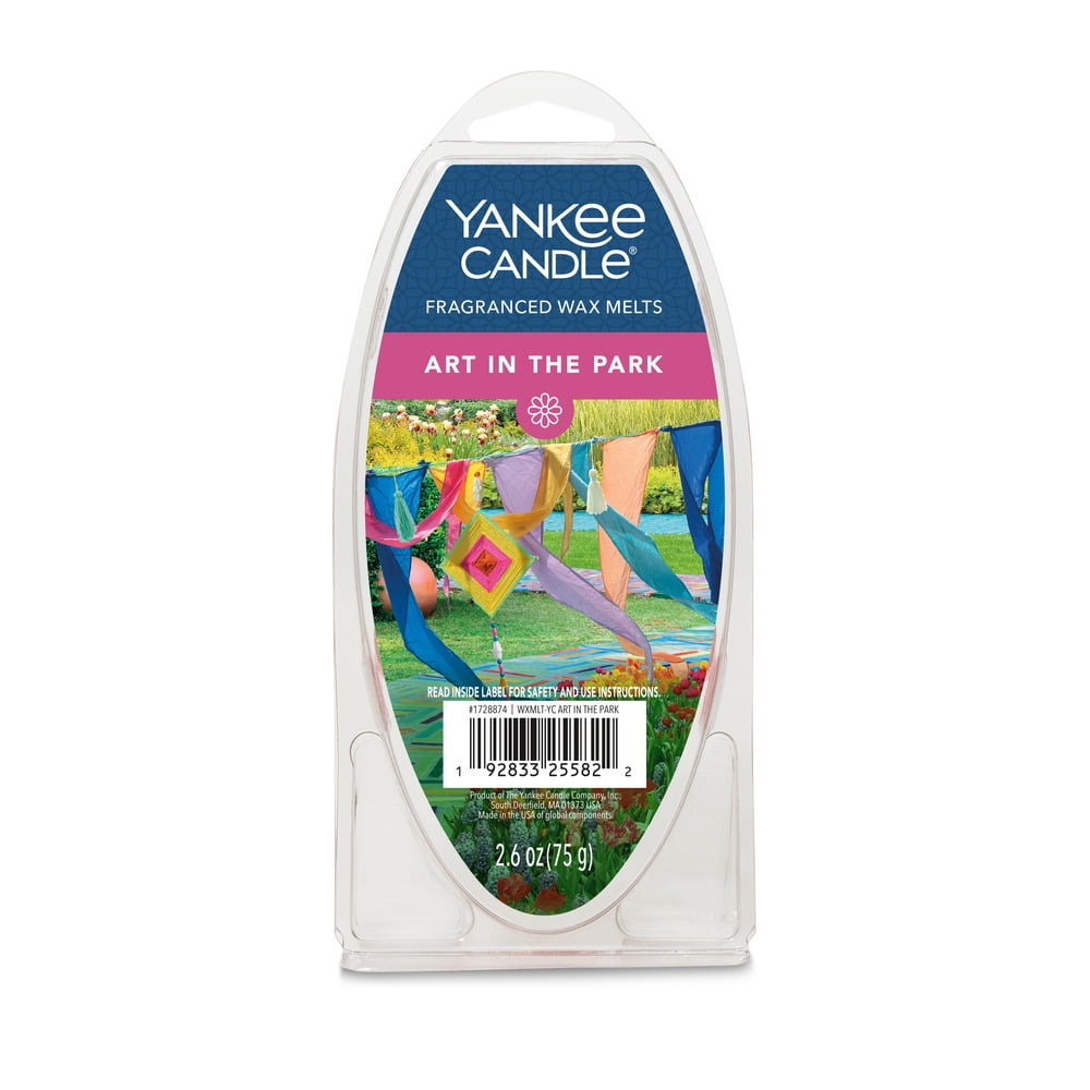 Yankee Candle Art In The Park Wax Melts - Pomegranate & Cedarwood Scent, Soy & Coconut Wax, 6 Cubes