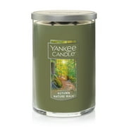 Yankee Candle Balsam & Cedar -  22 oz Large Modern Brushed Lid Tumbler Candle: Holiday/Seasonal, Woody Scented, 2-wick Soy Wax Blend with 75 Hours Burn Time, Unisex