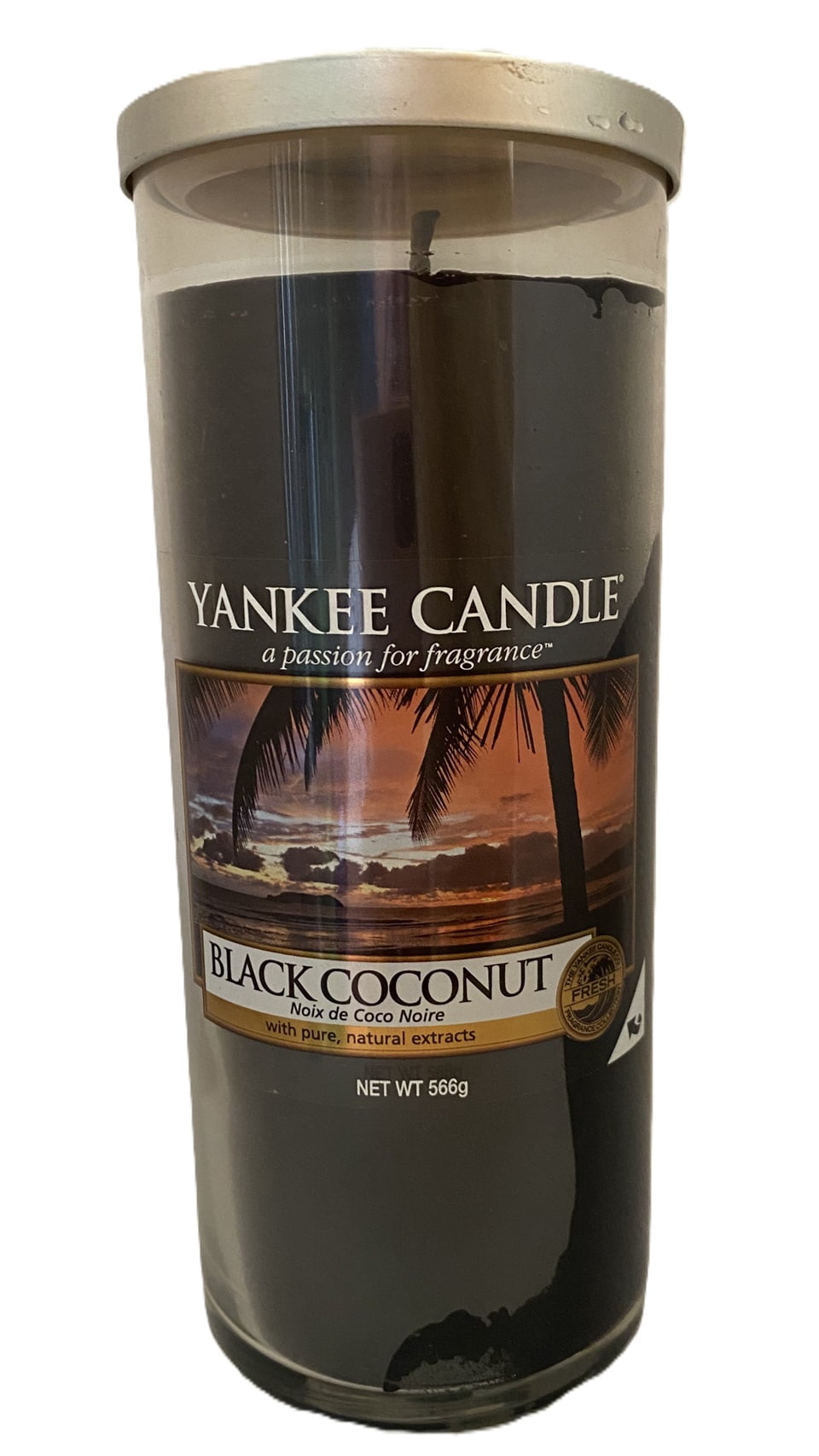Yankee Candle BLACK COCONUT Large Limited Edition Decorative Pillar Candle