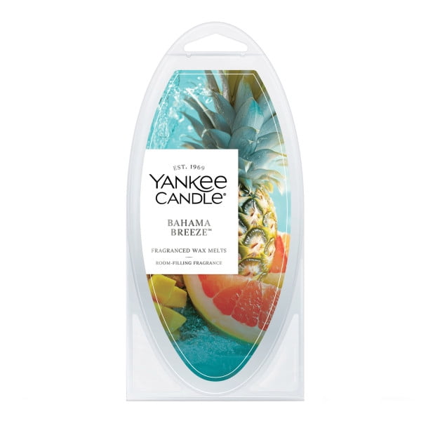 Yankee Candle Bahama Breeze Fragranced Wax Melts, 6 Wax Spheres per Package, Pack of 4 (24 Cubes Total)