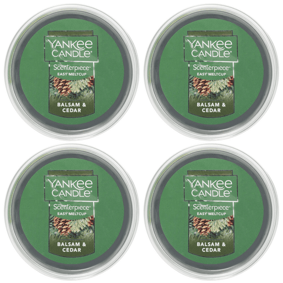 Yankee Candle Balsam & Cedar Scenterpiece Easy MeltCup (Pack of 4)