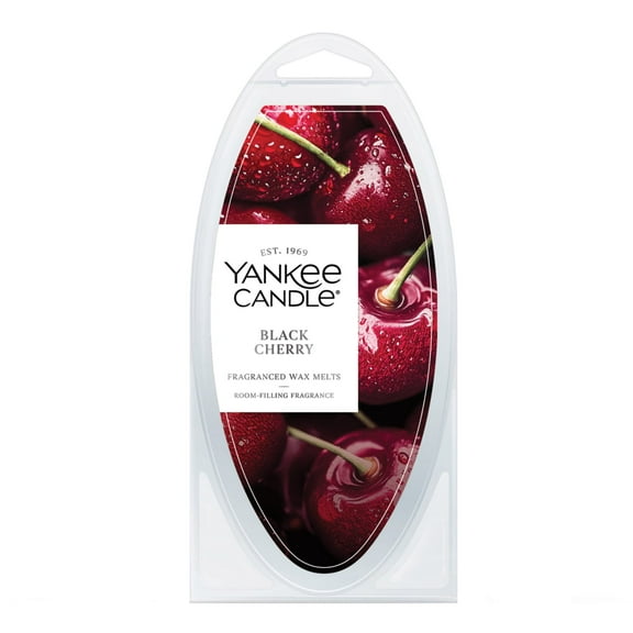 Yankee Candle Black Cherry Fragranced Wax Melts, 1 Pack of 6, 2.6 oz