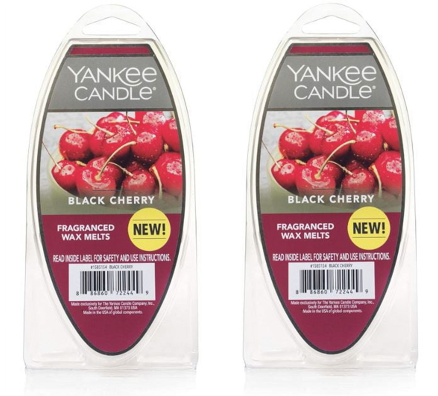 Yankee Candle Black Cherry Fragranced Wax Melts, 2.6 oz Pack of 2