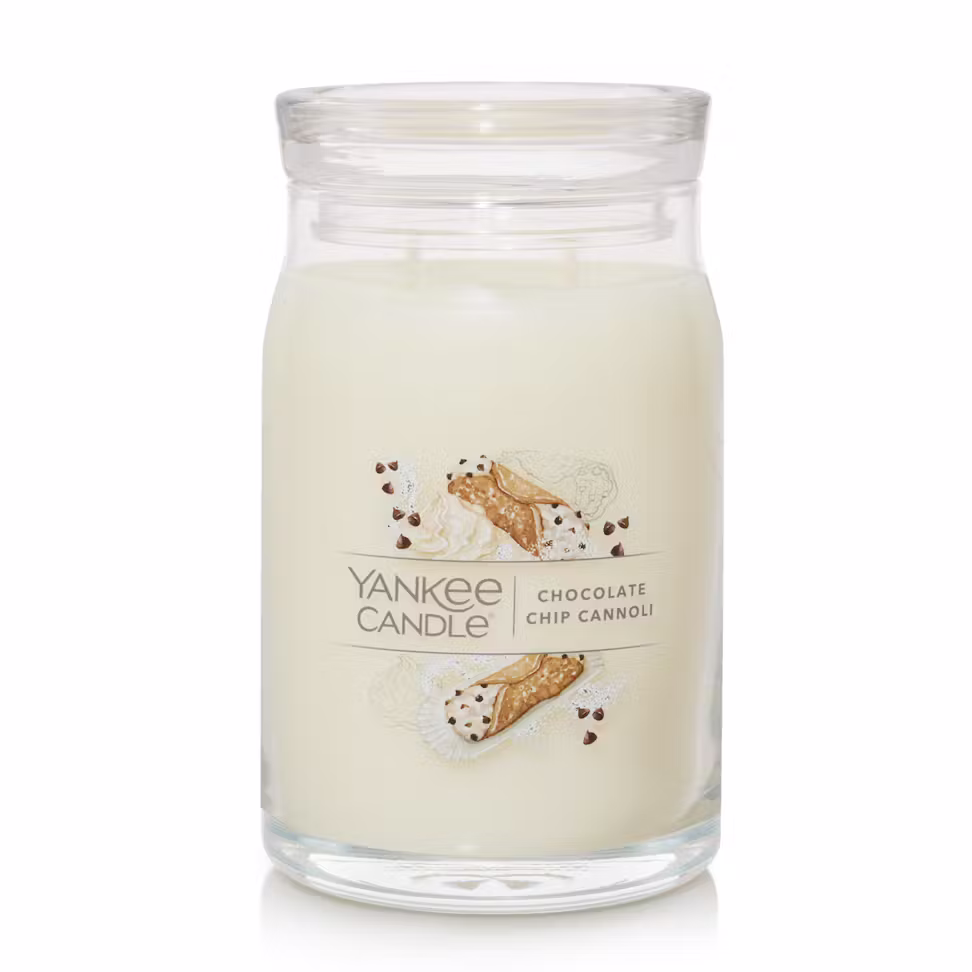 thumbnail image 1 of Yankee Candle CHOCOLATE CHIP CANNOLI Large Signature 2-Wick 20oz Jar Candle, 1 of 3