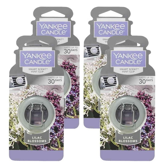 Yankee Candle Car Freshener Smart-Scent Vent Clips, 4-Pack (Lilac Blossoms)