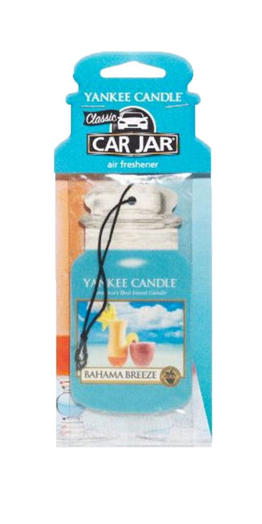 Yankee Candle Car Jar Classic Auto ,Home & Office Air Freshener, Bahama  Breeze