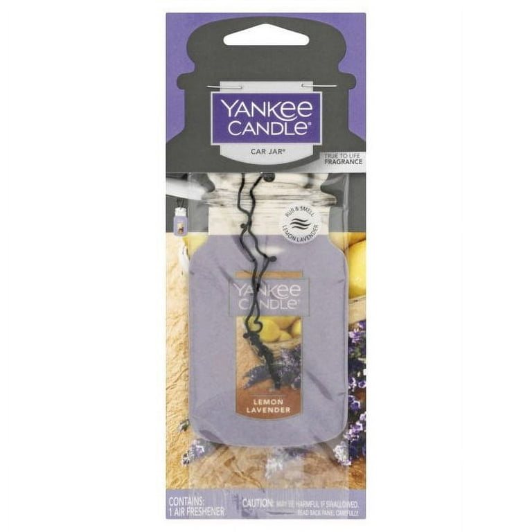 Yankee Candle Car Jar Classic Auto ,Home and Office Air Freshener Lemon  Lavender
