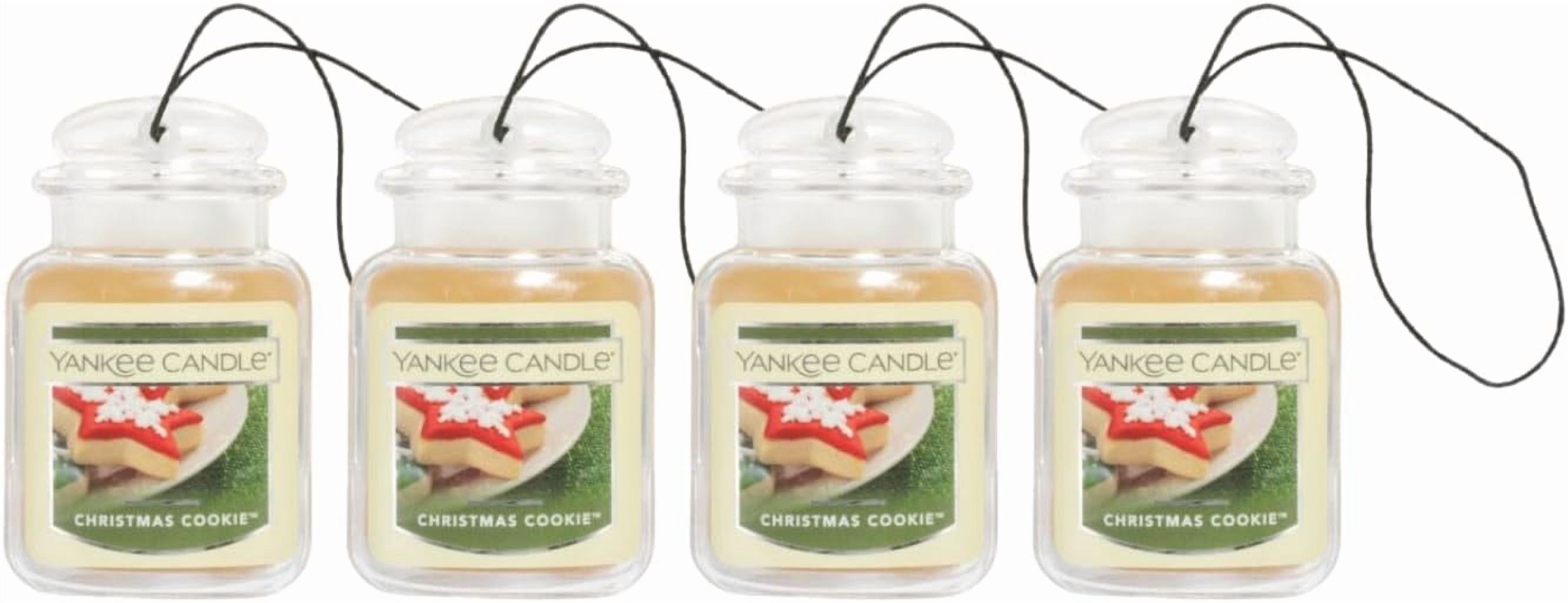 Yankee Candle Car Jar Ultimate Hanging Car Air Fresheners, Christmas Cookie, 0.96 oz (Pack of 4)