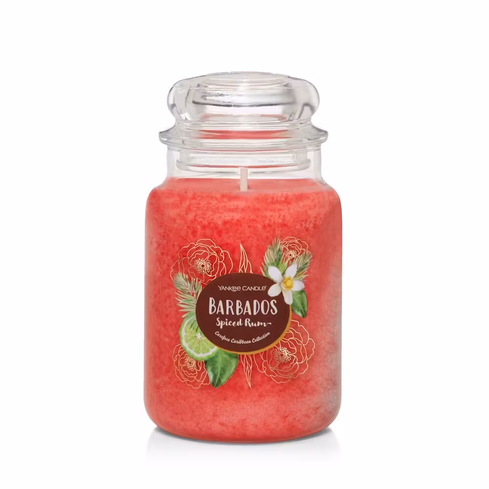 Yankee Candle Carefree Caribbean Collection Barbados Spiced Rum Large Classic Jar Candle